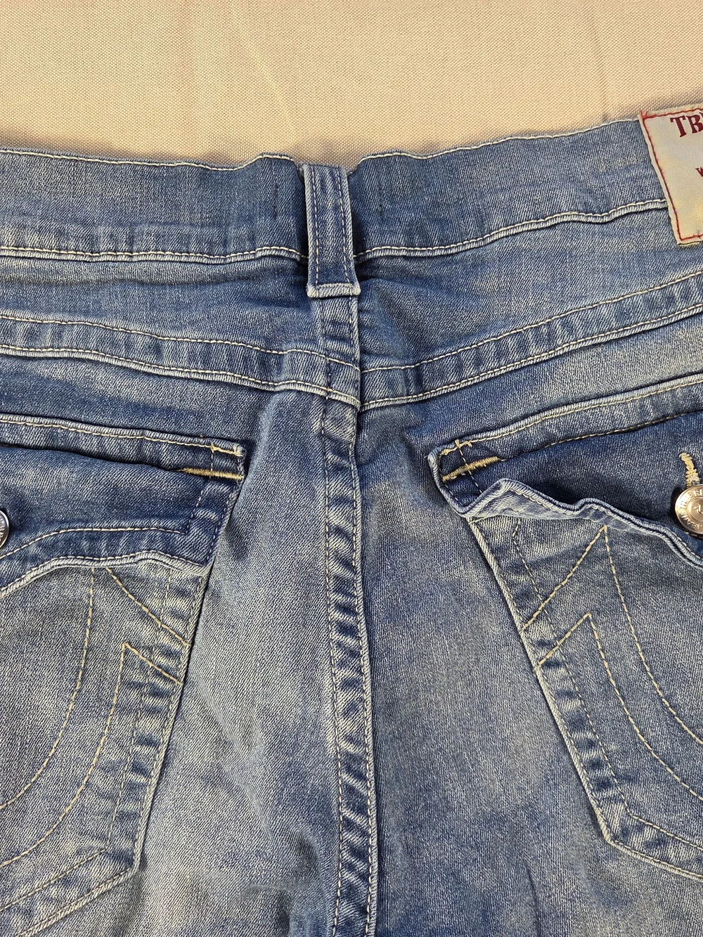 True Religion Ricky Relaxed Straight Denim Shorts 40